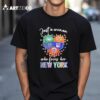 Just A Woman Who Loves Her New York Sport Teams Logo Heart T Shirt