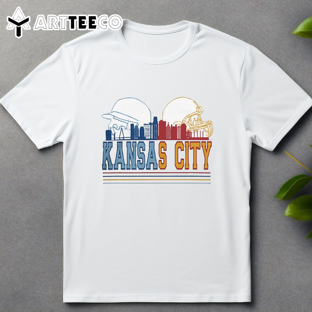 Kansas City Chiefs And Kansas City Royals Skyline 2024 T Shirt