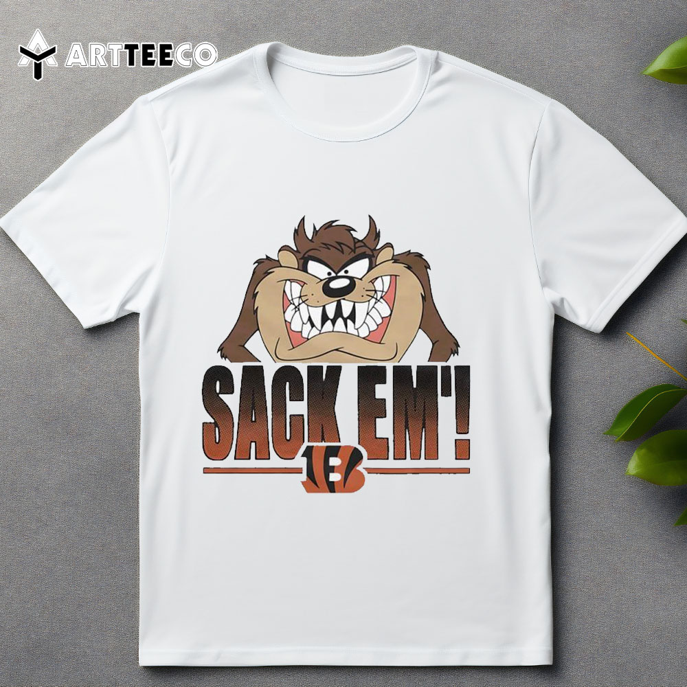 Looney Tunes Taz X Cincinnati Bengals Sack Em' T Shirt