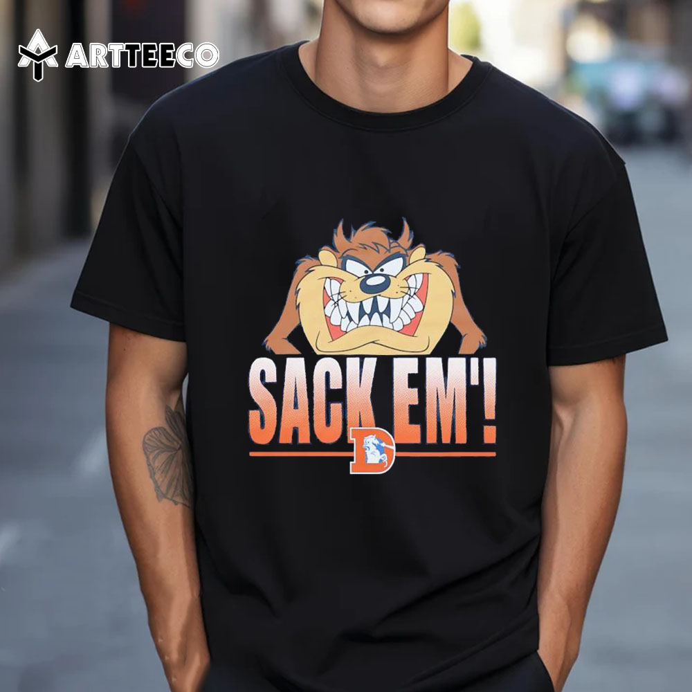 Looney Tunes Taz X Denver Broncos Sack Em' T Shirt