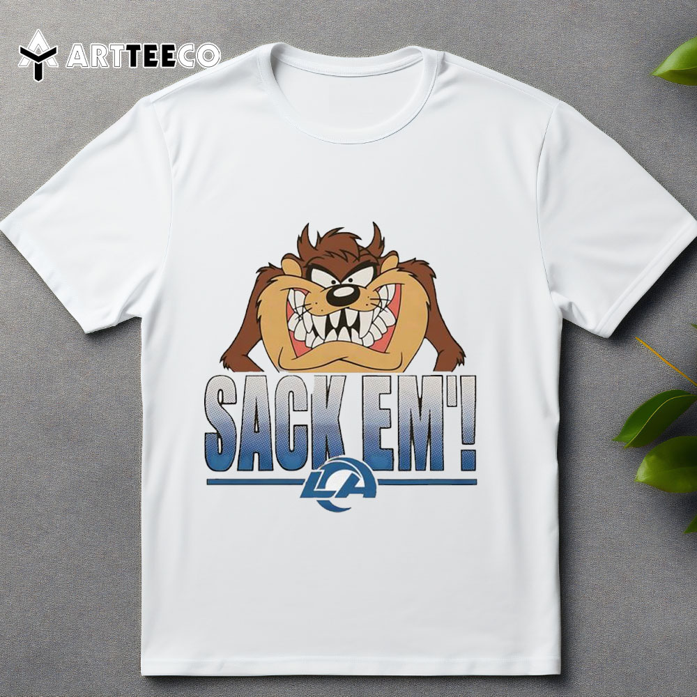 Looney Tunes Taz X Los Angeles Rams Sack Em' T Shirt