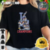 Los Angeles Dodgers Logo World Series 2024 Champions Autographed Signatures Retro T Shirt 2