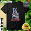 Los Angeles Dodgers Logo World Series 2024 Champions Autographed Signatures Retro T Shirt 3