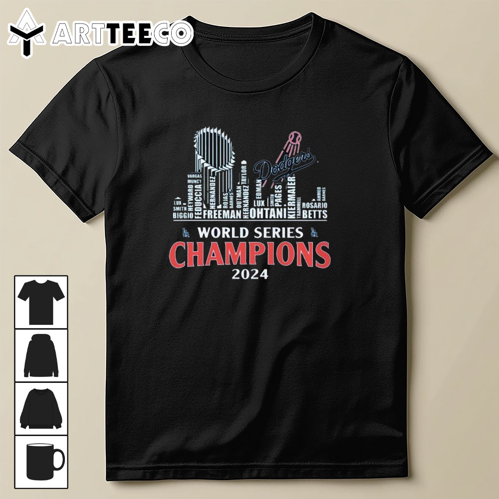 Los Angeles Dodgers World Series Champions 2024 Skyline T Shirt Trending