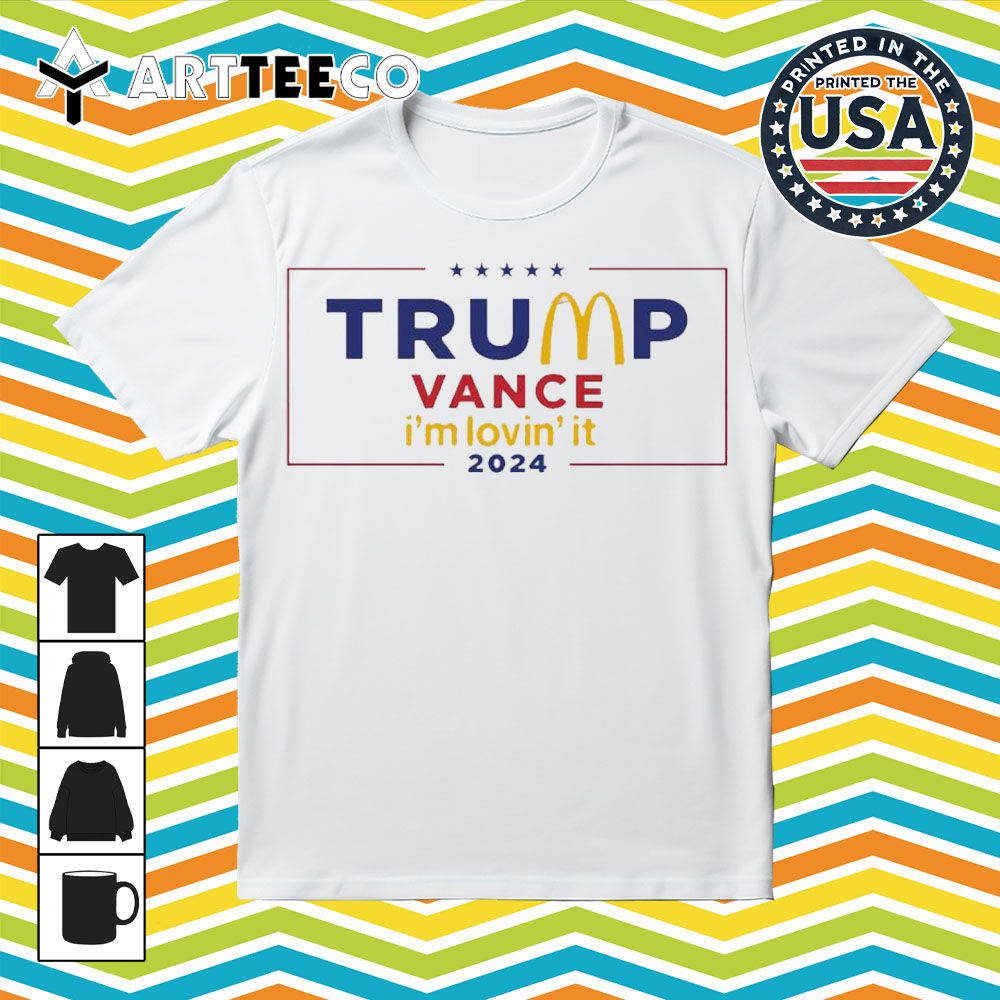 Magadonald's Trump Vance 2024 I'm Loving It Retro T Shirt 1