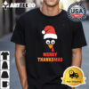 Merry Thanksmas Funny Thanksgiving Turkey Christmas 2024 Premium Retro T Shirt 1