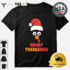 Merry Thanksmas Funny Thanksgiving Turkey Christmas 2024 Premium Retro T Shirt 3