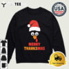 Merry Thanksmas Funny Thanksgiving Turkey Christmas 2024 Premium Retro T Shirt 4