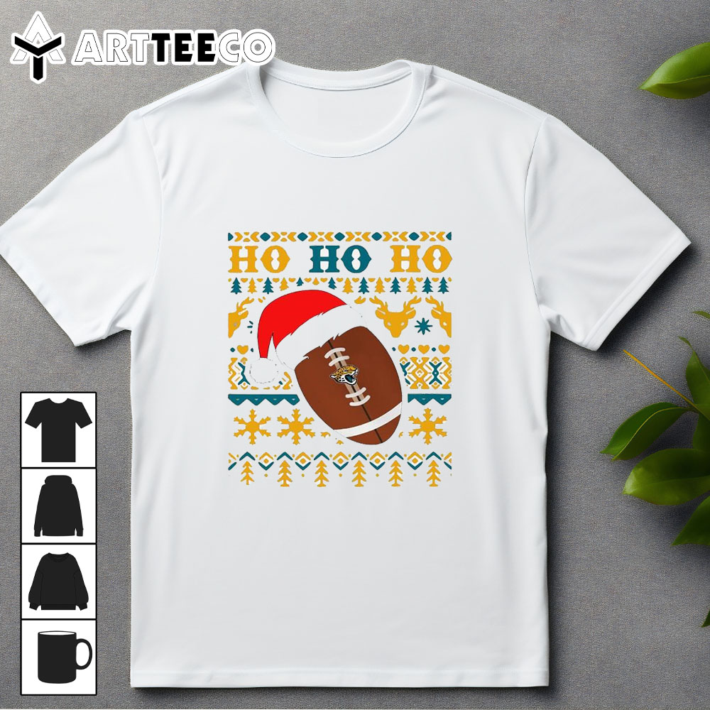 NFL Jacksonville Jaguars Football Santa Claus Ho Ho Ho Christmas 2024 T Shirt Trending