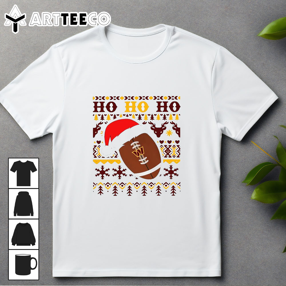 NFL Washington Commanders Football Santa Claus Ho Ho Ho Christmas 2024 T Shirt Trending