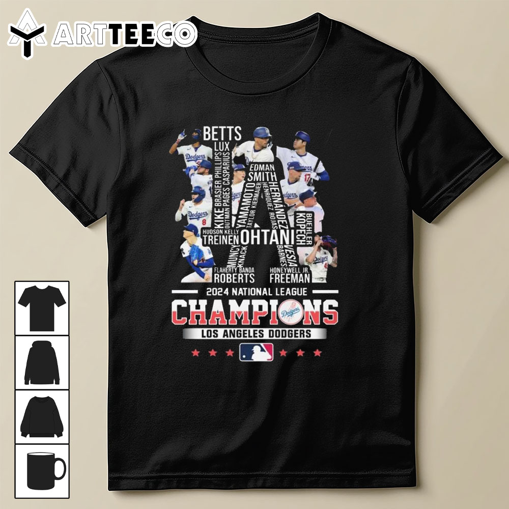 NL Champions 2024 Los Angeles Dodgers T Shirt Trending