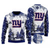 New York Giants Logo Football Team Special Xmas Tree Christmas Ugly Sweater