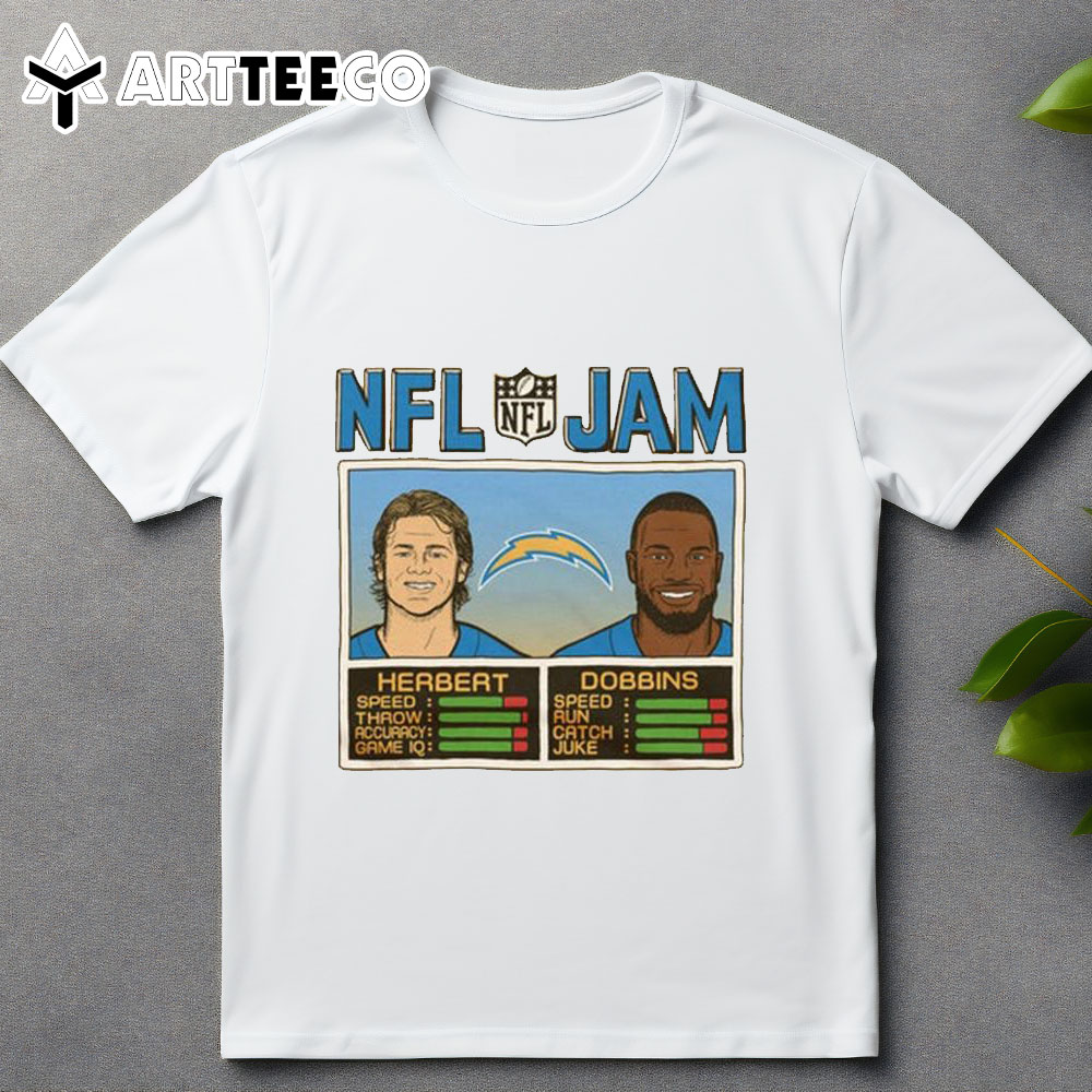 Nfl Jam Chargers Herbert And Dobbins T Shirt