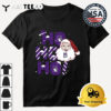 Northwestern Wildcats Ho Ho Ho Santa Claus Christmas Retro T Shirt 3