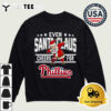 Philadelphia Phillies even Santa Claus cheers for Phillies Christmas Retro T Shirt 4