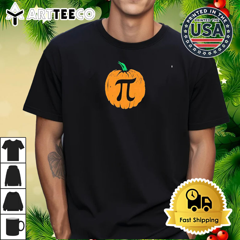 Pumpkin Pi Halloween Retro T Shirt 1