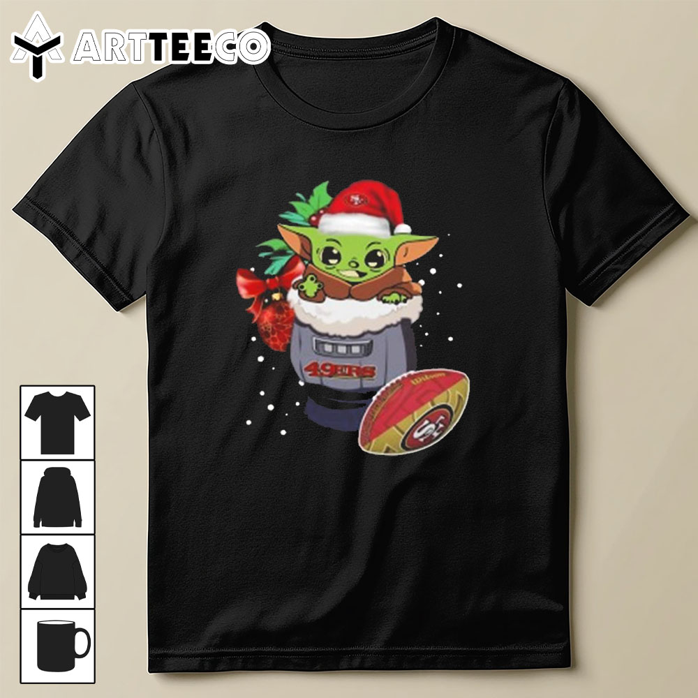 San Francisco 49ers Baby Yoda Merry Christmas 2024 T Shirt Trending