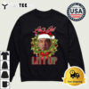 Suits Louis Santa hat let's get litt up ugly Christmas Retro T Shirt 4