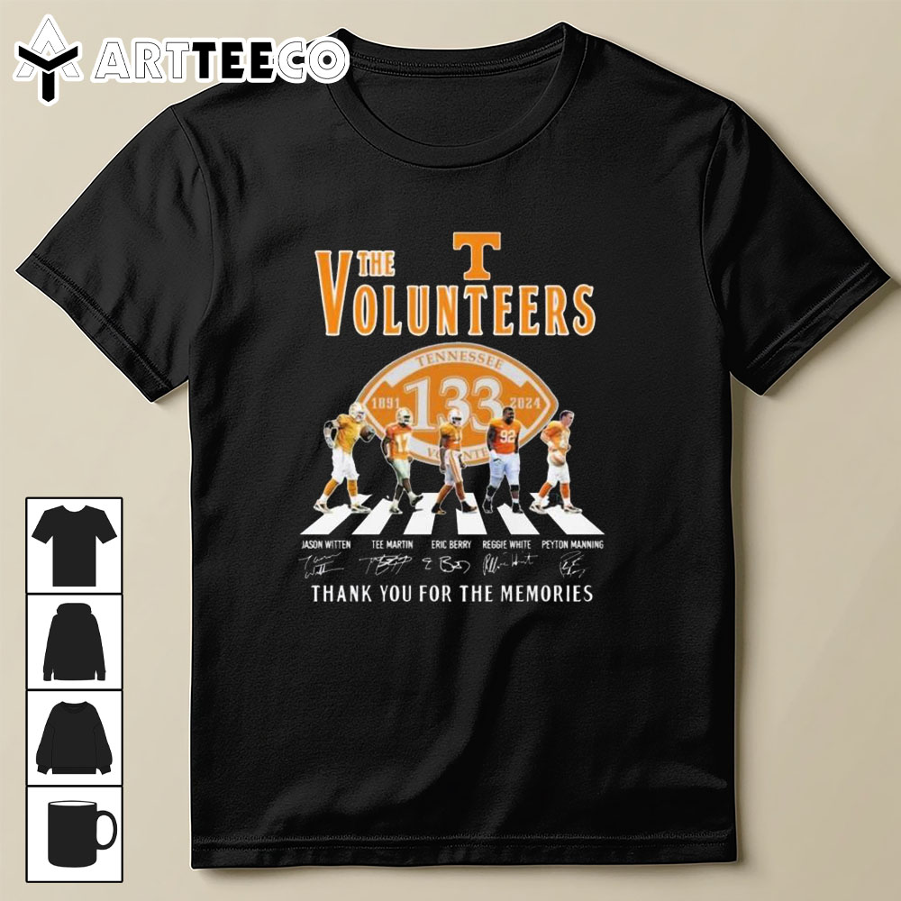 Tennessee Volunteers 133th 1891 2024 Thank You For The Memories Signature T Shirt Trending