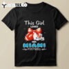 This Girl Loves Her Miami Dolphins Football Faux Glitter T Shirt