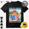 Trump god is great beer is good and Kamala are crazy Retro T Shirt 3