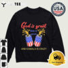 Trump quote God is great beer us good and Kamala is crazy Retro T Shirt 4