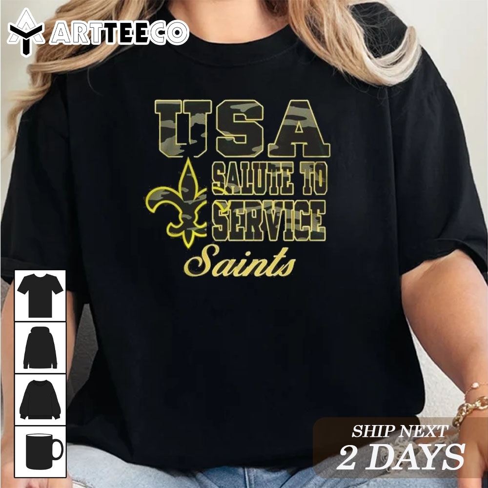 USA Salute To Service New Orleans Saints T Shirt