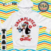 Unemployed And Chillin' Penguin Christmas Retro T Shirt 2