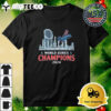 World Series Champions 2024 Los Angeles Dodgers Logo Skyline Name Retro T Shirt 3