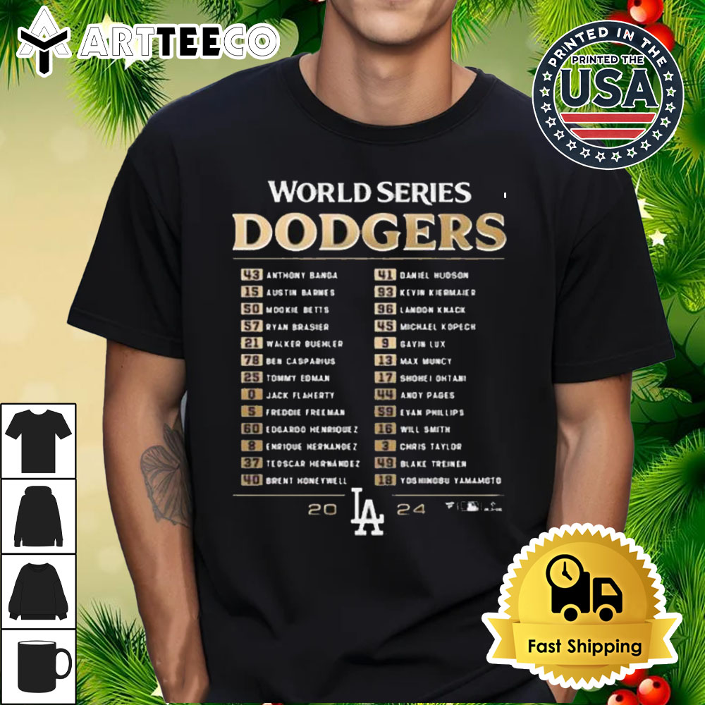 World Series Champions Los Angeles Dodgers Teams Name Shirt 1