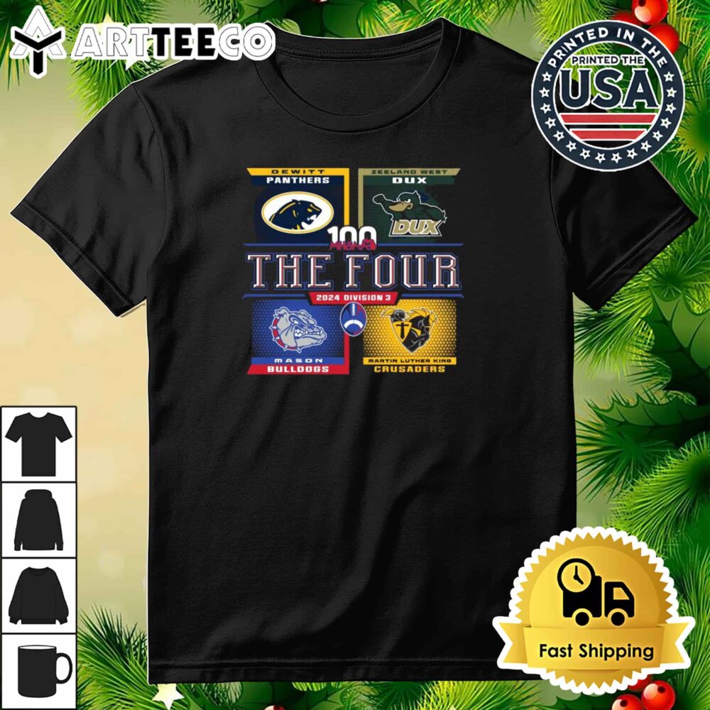 2024 MHSAA Football D3 The Four Retro T Shirt 3