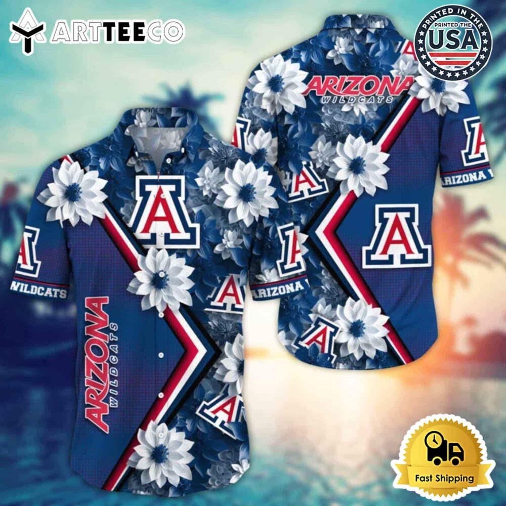 Arizona Wildcats Bold Floral Hawaiian Shirt Fans Summer Edition 1