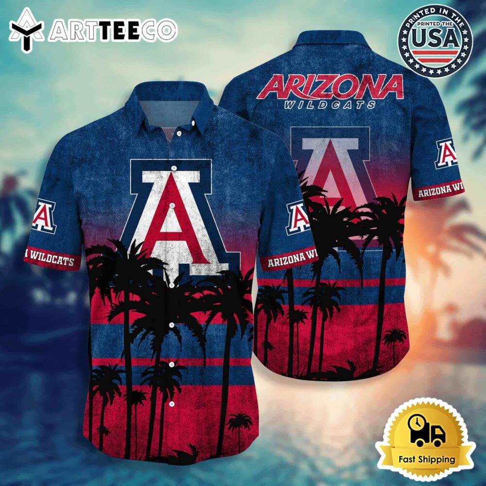 Arizona Wildcats Sunset Palm Hawaiian Shirt Hot Summer Style 1