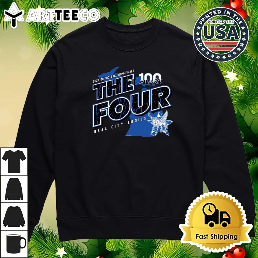 Beal City Aggies MHSAA 2024 D8 Football Semi Finals The Four Retro T Shirt 4