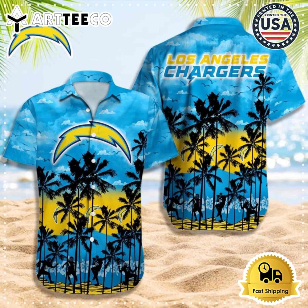 Celebrate Los Angeles Chargers Hawaiian Shirt 1