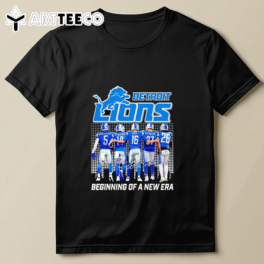 Detroit Lions Beginning Of A New Era Signatures T Shirt