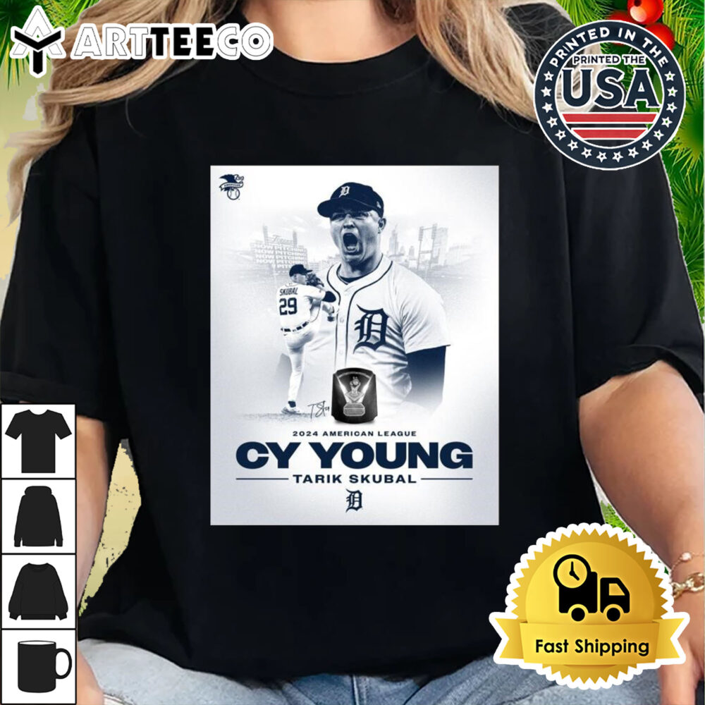 Detroit Tigers 2024 American League Cy Young Award Tarik Skubal Signature Shirt 2