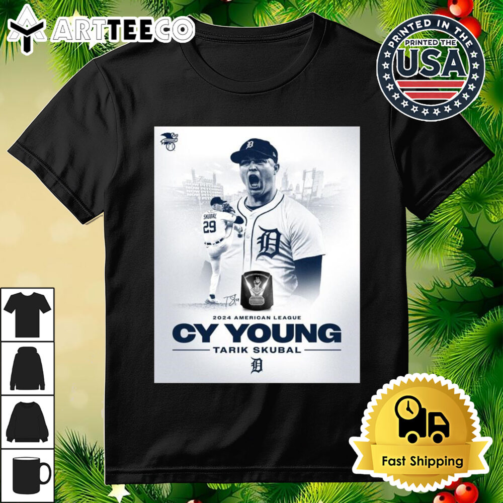 Detroit Tigers 2024 American League Cy Young Award Tarik Skubal Signature Shirt 3