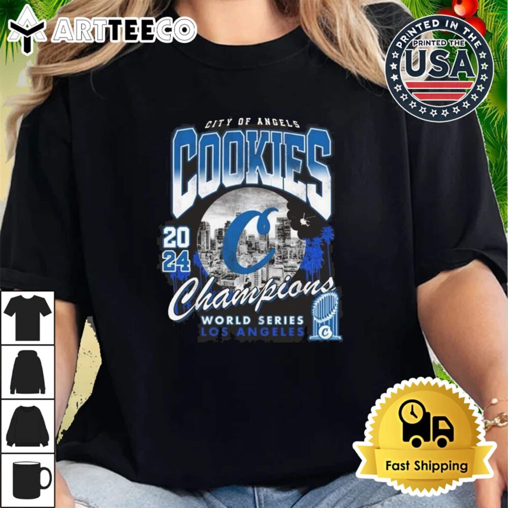 Dodgers Cookiessf City Of Angels World Series 2024 T Shirt 2