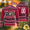 Georgia Bulldogs Logo Team Football Custom Name And Number Christmas Ugly Sweater