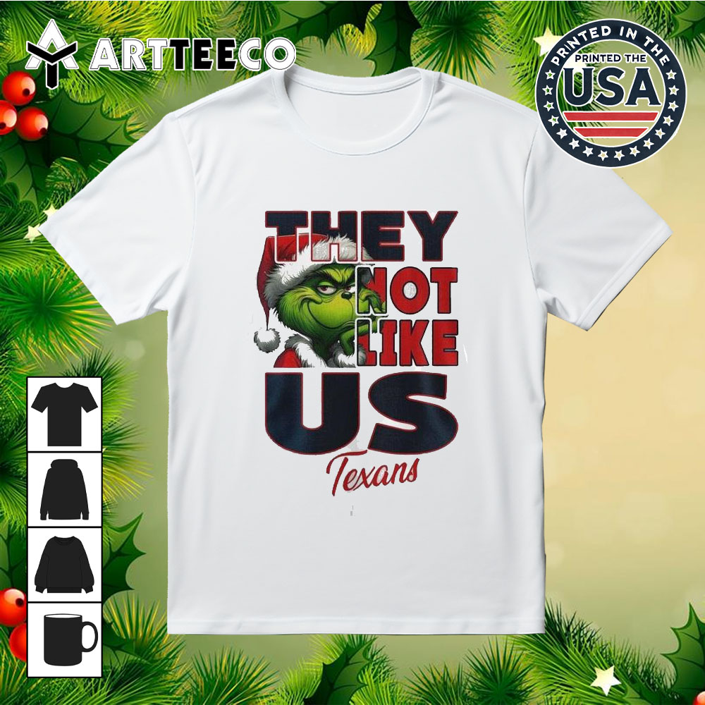 Houston Texans Football They Not Like Us Merry Christmas T Shirt 1