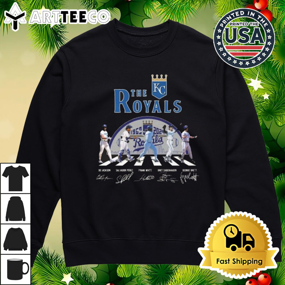 Kansas City Royals 55th 1969 2024 Thank You For The Memories Walking Signatures Shirt 4