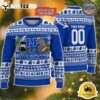 Kentucky Wildcats Logo Team Football Custom Name And Number Christmas Ugly Sweater