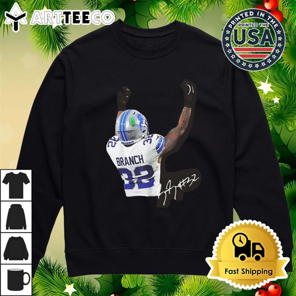 Lions Brian Branch Middle Finger T Shirt 4