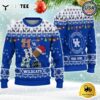 NCAA Kentucky Wildcats Football HO HO HO Custom Name Ugly Christmas Sweater