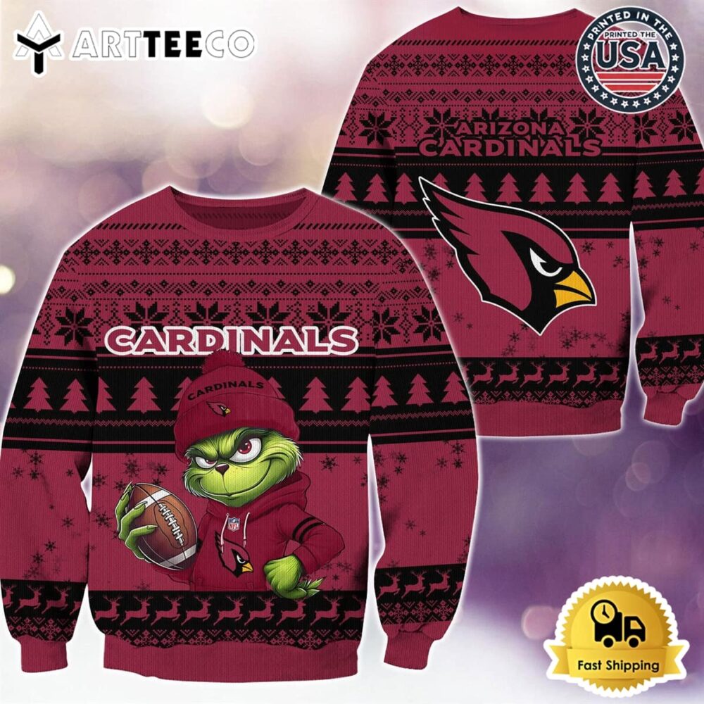 NFL Arizona Cardinals Grinch Football Limited Edition Ugly Christmas Sweater