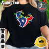 NFL Merry Christmas Houston Texans Lights 2024 Logo T Shirt 2