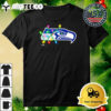 NFL Merry Christmas Seattle Seahawks Lights 2024 Logo T Shirt 3