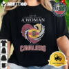 Never Underestimate A Woman Who Understands Basketball And Loves Cleveland Cavaliers Diamond Heart T Shirt 2