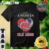 Never Underestimate A Woman Who Understands Football And Loves Ole Miss Rebels Diamond Heart Shirt 3